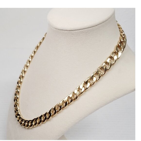 Cuban Style Gold Plated Fashion Chain Necklace Unisex High Quality - Picture 3 of 3